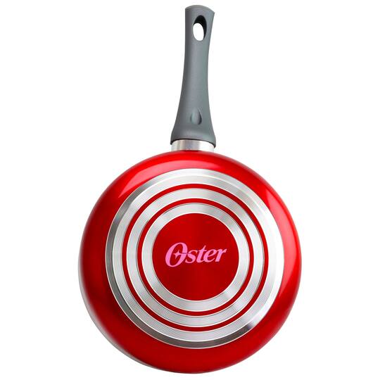 Oster Herscher 2.5qt. Red Aluminum Sauce Pan With Tempered Glass Lid